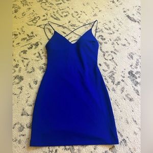Royal blue body con dress